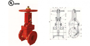 300 PSI OS&YTYPE FLANGED END GATE VALVE, UL LISTED